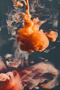 color, water, orange, nature, smoke, flow, paint, paint in water, color cloud
